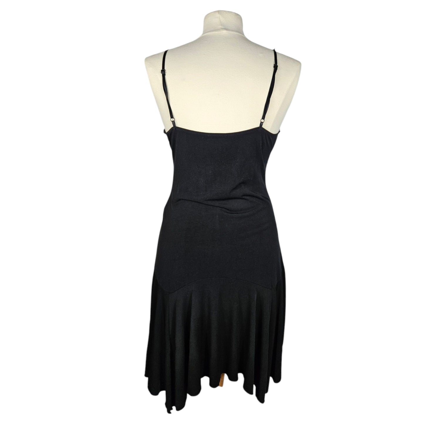 Asymmetrical dress with gold trim