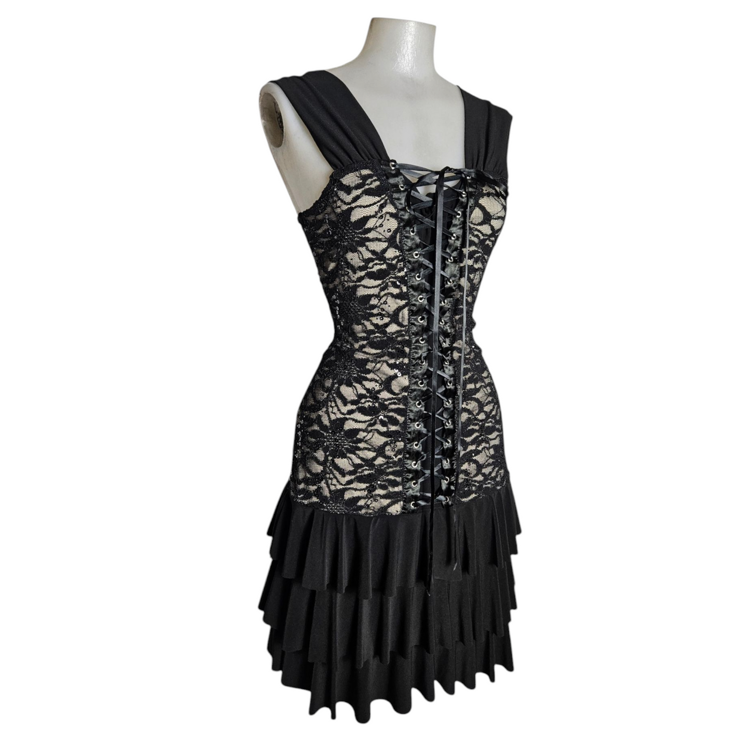 Ruffled lace dress