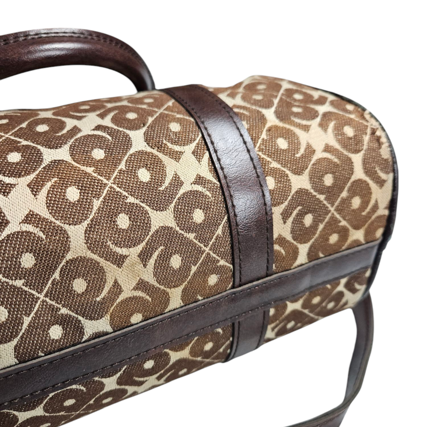 Sac bowling monogrammé toile et cuir