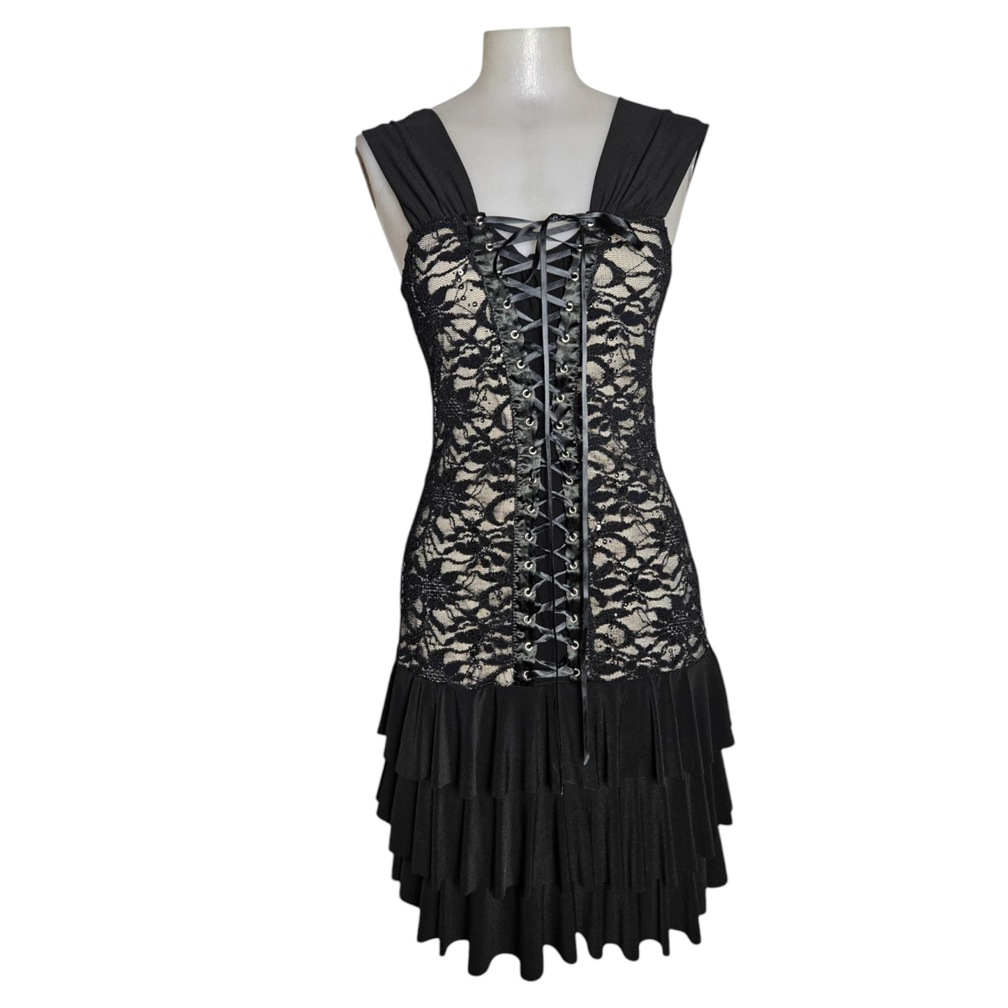 Ruffled lace dress